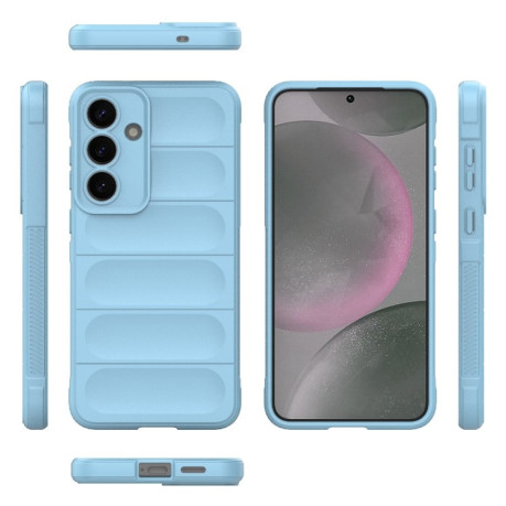 Силіконовий чохол Magic Flannel для Samsung Galaxy S25+ 5G - блакитний