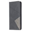 Чехол-книжка Rhombus Texture на iPhone 12/12 Pro - черный