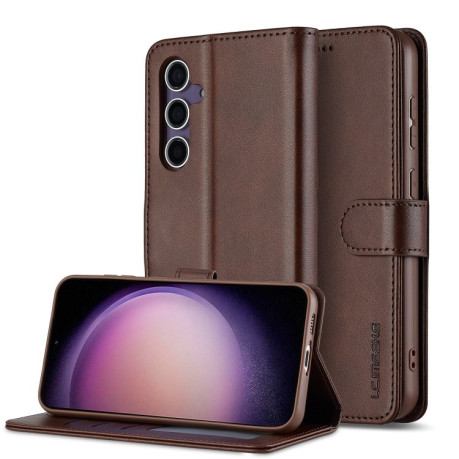 Чохол книжка LCIMEEKE Calf Texture для Samsung Galaxy A16 5G - кавовий
