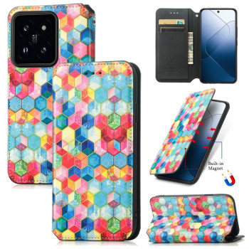 Чохол-книжка CaseNeo Colorful Magnetic Leather на Xiaomi 14 - Space
