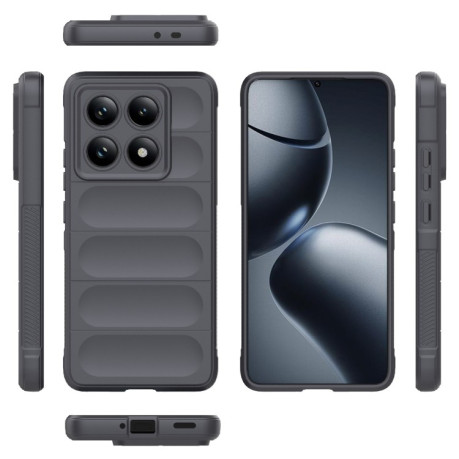 Силиконовый чехол Magic Flannel для Xiaomi 14T Pro 5G Global - темно-серый
