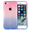 TPU Чохол Clear Crystal Gradient Color Acrylic Рожево-Блакитний для iPhone SE 3/2 2022/2020/8/7