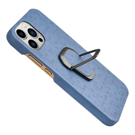 Противоударный чехол Honeycomb Ring Holder для  iPhone 14 Pro Max -  голубой