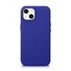 Кожаный чехол iCarer Litchi Premium для iPhone 14 Plus - синий