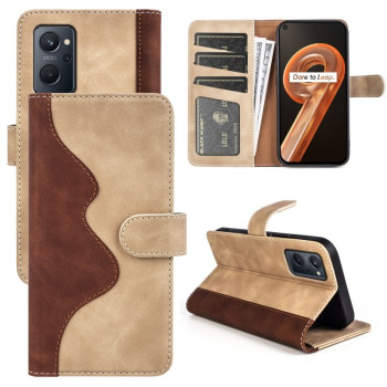 Чехол-книжка Stitching Horizontal Flip для Realme 9i - желтый