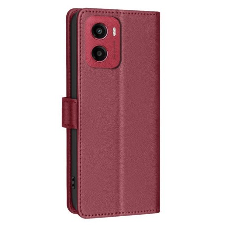 Чохол-книжка Litchi Texture RFID Anti-theft Leather для Motorola Moto G05 - червоний