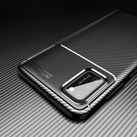 Ударозащитный чехол HMC Carbon Fiber Texture на Samsung Galaxy A02s - синий