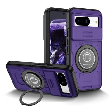 Протиударний чохол Sliding Camshield Magsafe Holder для Google Pixel 8a - фіолетовий