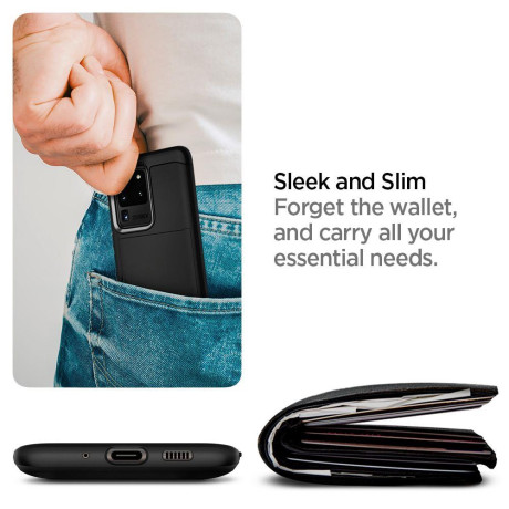 Оригінальний чохол Spigen Slim Armor Cs для Samsung Galaxy S20+ Plus Black