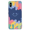 Противоударный чехол Painted Smiley Face для iPhone XR - темно-синий