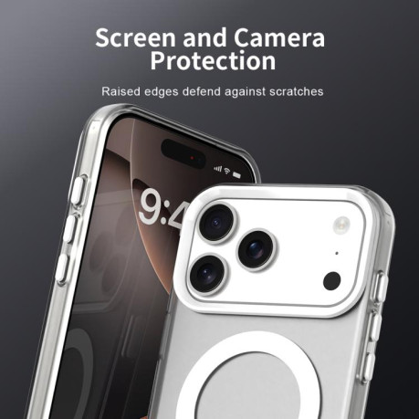 Противоударный чехол Candy Magsafe PC Hybrid TPU для iPhone 17 Pro - белый