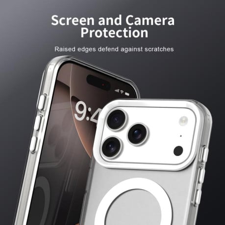 Чехол Candy с Magsafe гибрид на iPhone 17 Pro Max - белый