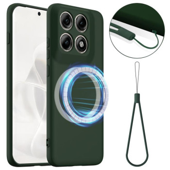 Силіконовий чохол Shockproof Silicone з Magsafe на Motorola Edge 70 Pro / 70 Pro+ 5G — темно-зелений