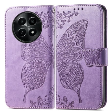 Чохол-книжка Butterfly Love Flower Embossed на Realme 12 - Lavender