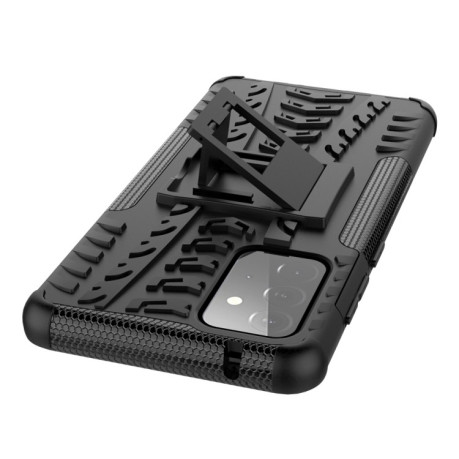 Противоударный чехол Tire Texture на Samsung Galaxy A72 - черный