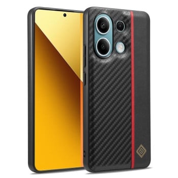 Чохол LCIMEEKE 3 in 1 Carbon Fiber Texture для Xiaomi Redmi Note 13 4G - чорний