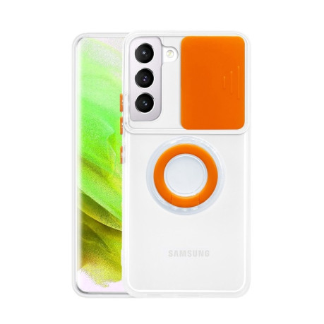 Протиударний чохол Sliding Camera with Ring Holder для Samsung Galaxy S23 5G - помаранчевий