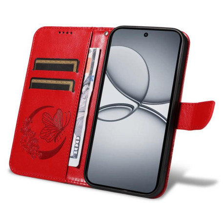 Чехол-книжка Swallowtail Butterfly Embossed Leather для Realme 15T 5G — красный
