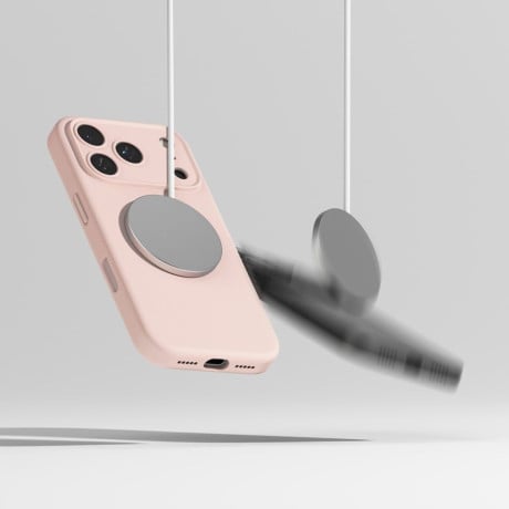 Оригинальный силиконовый чехол Ringke Silicone Magnetic с MagSafe на iPhone 17 Pro - Pink