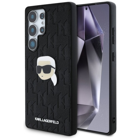 Оригінальний чохол Karl Lagerfeld Leather Monogram Pin Logo Karl Head для Samsung Galaxy S25 Ultra - Black