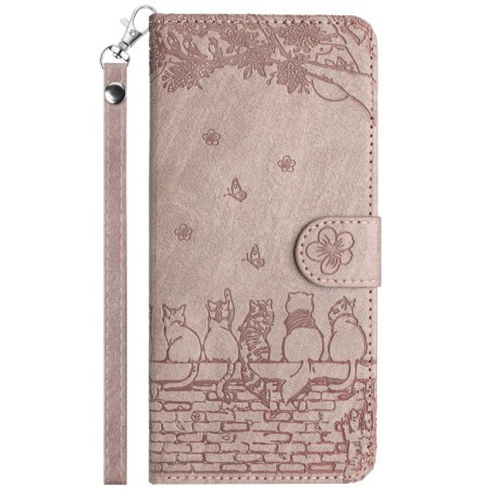 Чохол-книжка Cat Embossing Pattern на Xiaomi 14T Pro - сірий