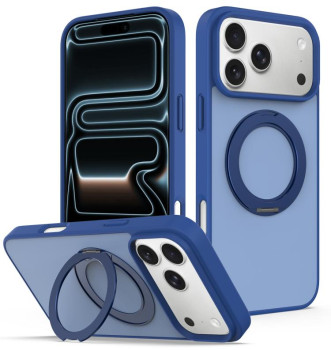 Магнітний чохол Escase Skin Feel з поворотною підставкою на iPhone 18 Pro Max — синій