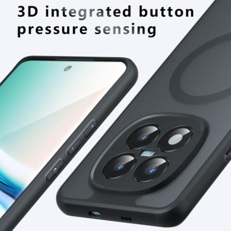 Чехол MagSafe Holder Armor гибрид на Xiaomi Poco 8 Pro/Redmi Note 15 Pro+ Global — frosted black