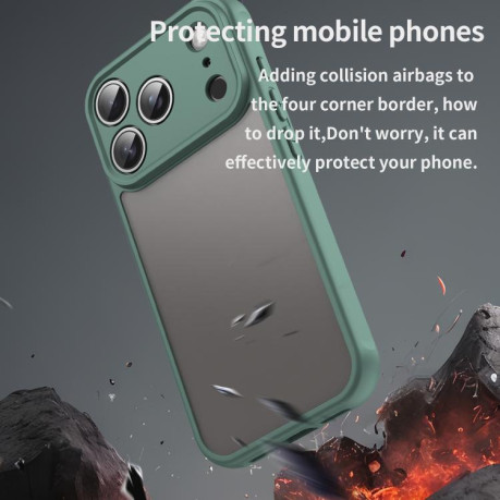 Чехол Fan Dun Series TPU Hybrid PC на iPhone 17 Pro - зеленый