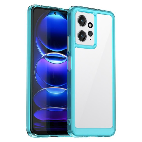 Противоударный чехол Colorful Acrylic Series для Xiaomi Redmi Note 12 4G Global - голубой