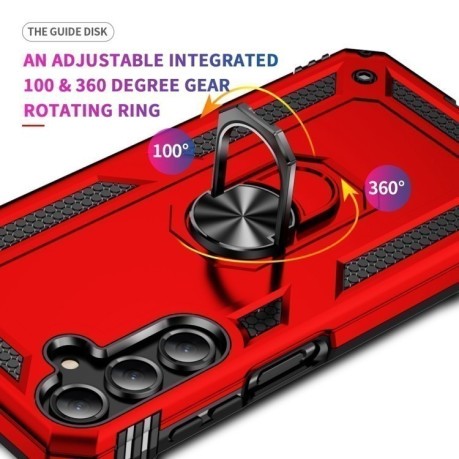 Протиударний чохол HMC 360 Degree Rotating Holder для Samsung Galaxy A16 5G - червоний