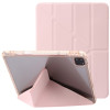 Чехол-книжка Clear Acrylic Demation Leather для iPad Pro 12.9 2022 / Air 13 2024 - розовый