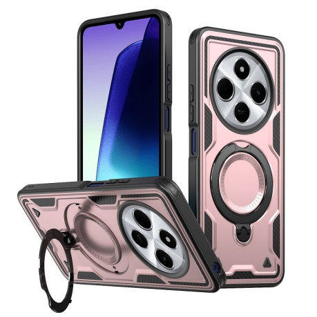 Протиударний чохол MagSafe Holder Armor PC Hybrid для Xiaomi Redmi 14C 5G - рожеве золото
