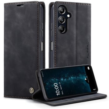 Чохол-книжка CaseMe-013 багатофункціональний з кишенькою для карток на Samsung Galaxy A16 5G - чорний