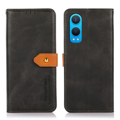 Чохол-книжка KHAZNEH Dual-color Cowhide для OnePlus Nord CE4 Lite - чорний