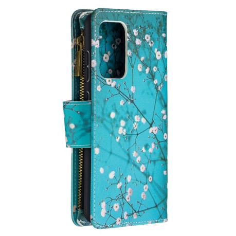 Чехол-кошелек Colored Drawing Series на Samsung Galaxy A52/A52s - Plum Blossom