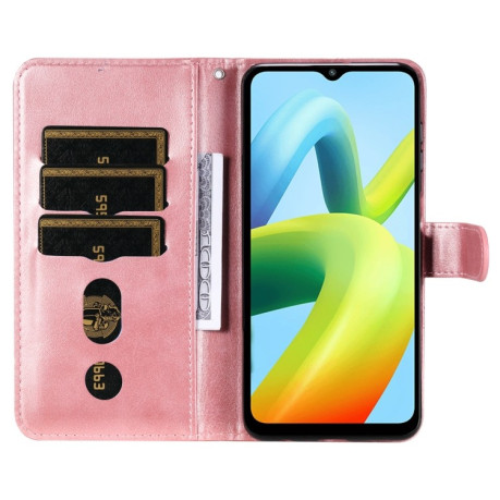 Чехол-книжка Fashion Calf Texture для Xiaomi Redmi A1+/A2+ - розовое золото
