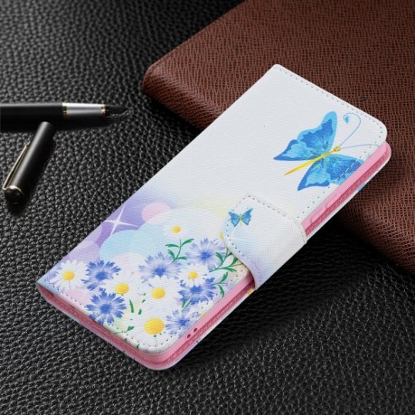 Чехол-книжка Colored Drawing Series на Xiaomi Redmi Note 10 Pro / Note 10 Pro Max - Butterfly Love