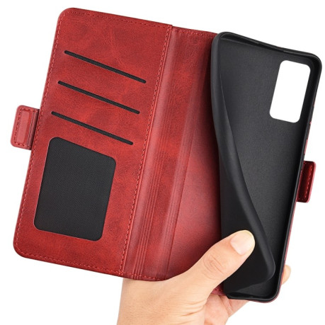 Чехол-книжка Dual-side Magnetic Buckle для Xiaomi 12 Pro - красный