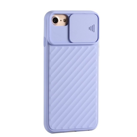Чехол Sliding Camera на iPhone SE 3/2 2022/2020/7/8 - фиолетовый