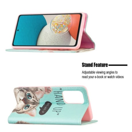 Чехол-книжка Colored Drawing Pattern Invisible на Samsung Galaxy A53 5G - Cat