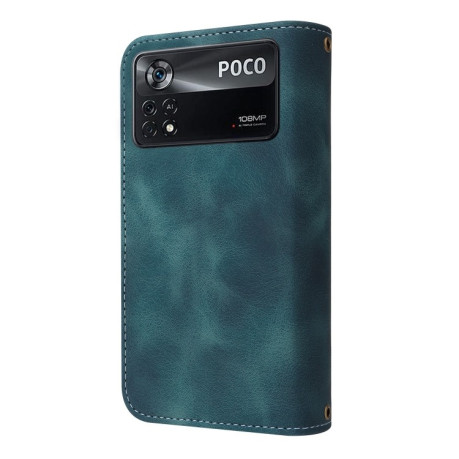 Чехол-книжка Multifunctional Card на Xiaomi Poco X4 Pro 5G - синий