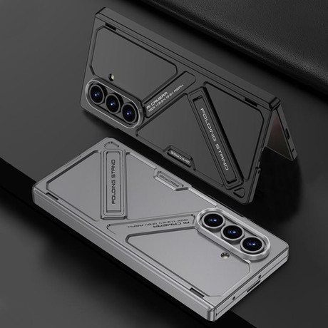 Чехол GKK Integrated Magnetic Folding Hinge Vision на Samsung Galaxy Fold8 Ultra 5G — серый
