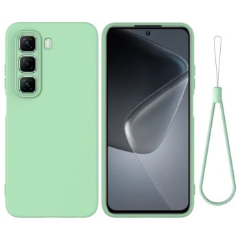 Силиконовый чехол Solid Color Liquid Silicone на Infinix Hot 50 Pro+ - зеленый
