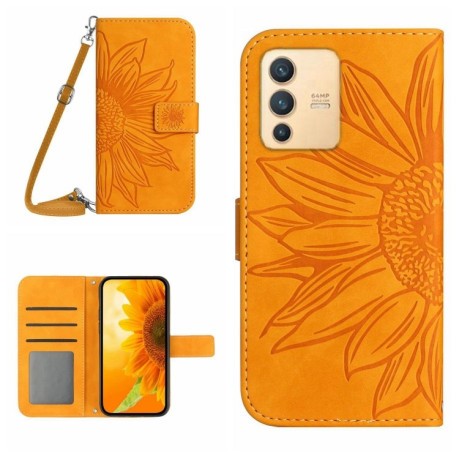 Чохол-книжка Skin Feel Sun Flower для Vivo V23 5G - жовтий