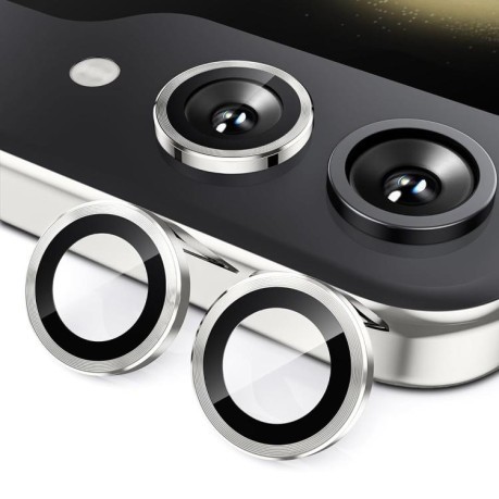 Захисне скло на камеру ENKAY Aluminium для Samsung Galaxy Flip 7 - сріблясте