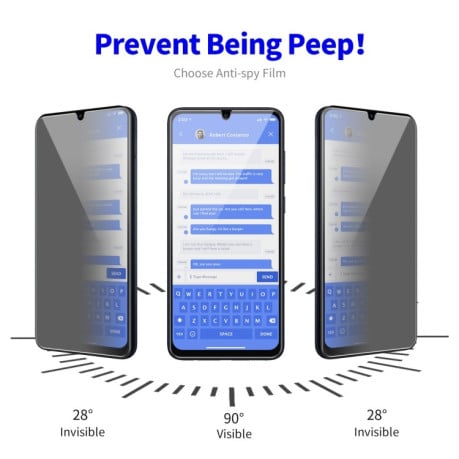 Защитное стекло ENKAY 28 Degree Privacy Screen для Samsung Galaxy A05 / A05s - черное