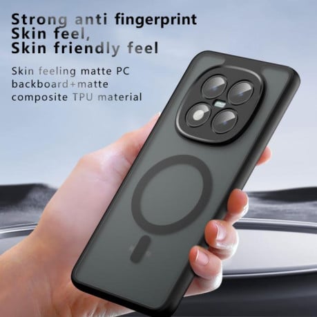 Чохол MagSafe Holder Armor гібрид на Xiaomi Redmi Note 15 4G / 5G /Poco M8 164mm — матовий чорний