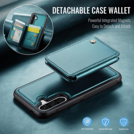 Чехол JEEHOOD J05 Business Magnetic Style RFID Leather для Samsung Galaxy A36 - синий