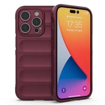 Силиконовый чехол Magic Flannel для  iPhone 14 Pro - винно-красный