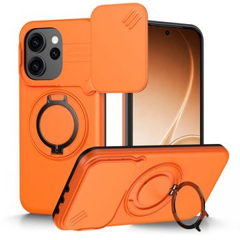 Чохол Escase зі шторкою камери та магнітним кільцем на OPPO Reno15 Pro Max — помаранчевий
